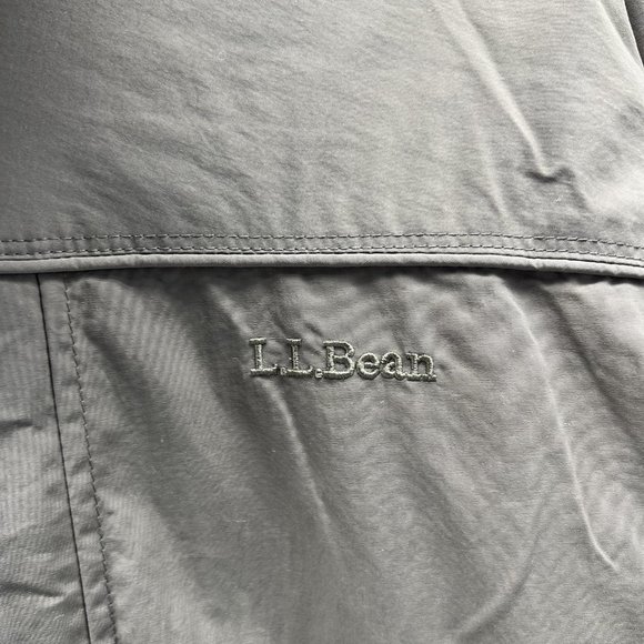 LL bean Jacket Men Large Green Sweater Outdoors Polyester Full Zip Parka Nylon - Picture 5 of 14